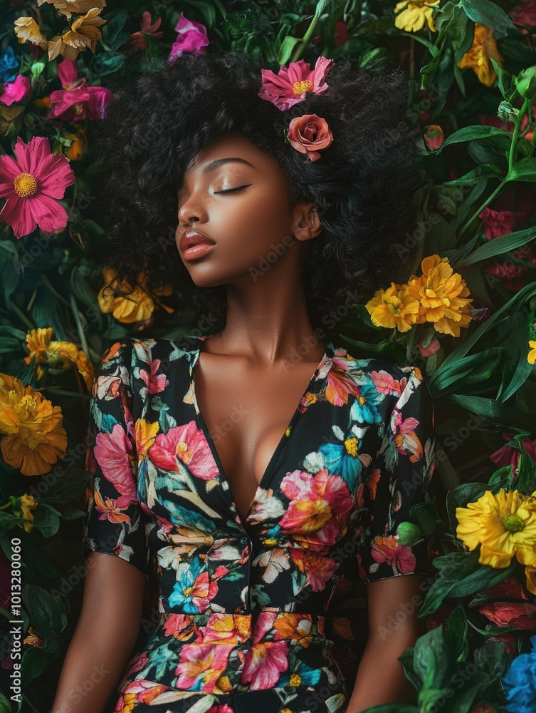 Laying on bed of flowers Laying on bed of flowers