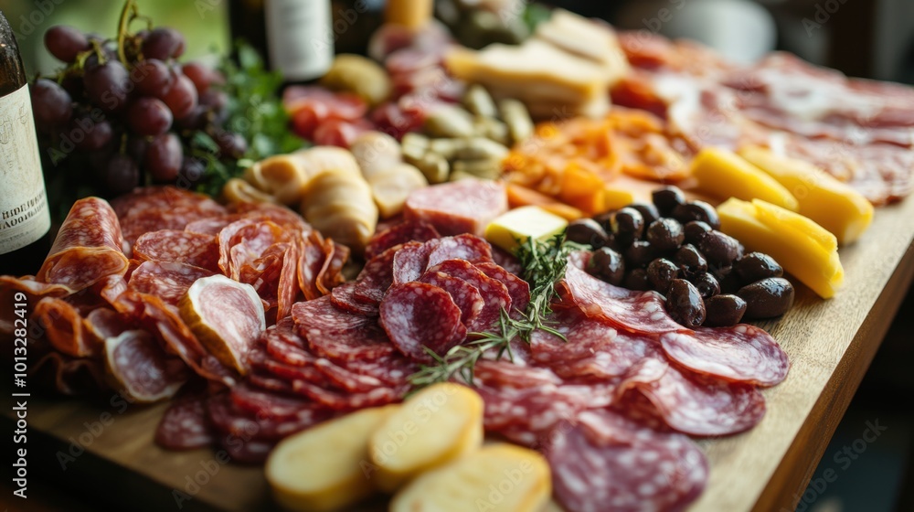 Salami Charcuterie Board. Salami Charcuterie Board.