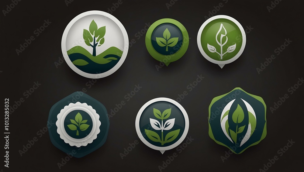Sustainability icon design. Sustainability icon design.