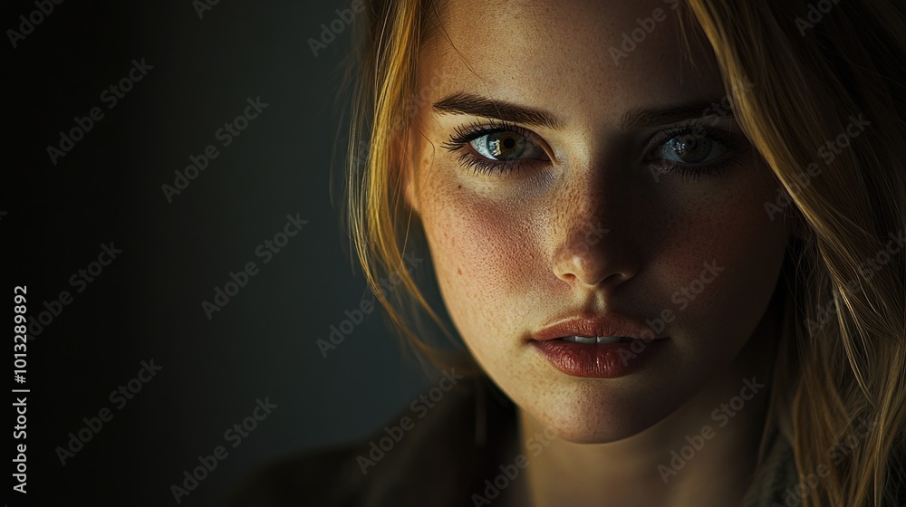 Fototapeta premium Woman's Face Close Up