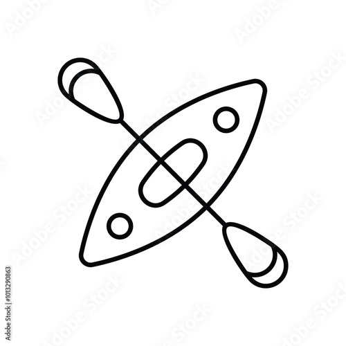 Kayaking vector icon