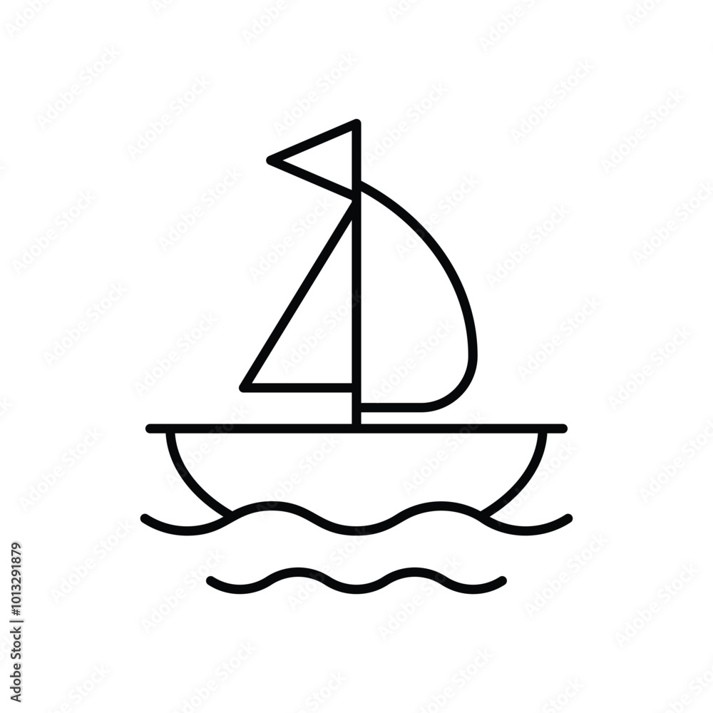 Sailboat vector icon Sailboat vector icon