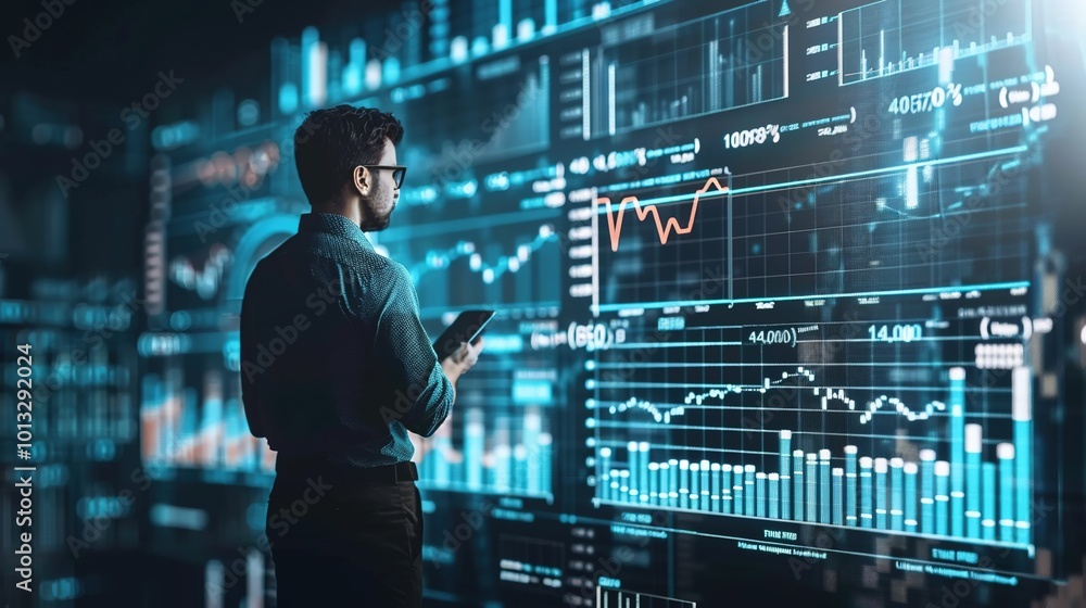 Futuristic Business Technology for Data Analytics and Investment Decisions Banner Futuristic Business Technology for Data Analytics and Investment Decisions Banner