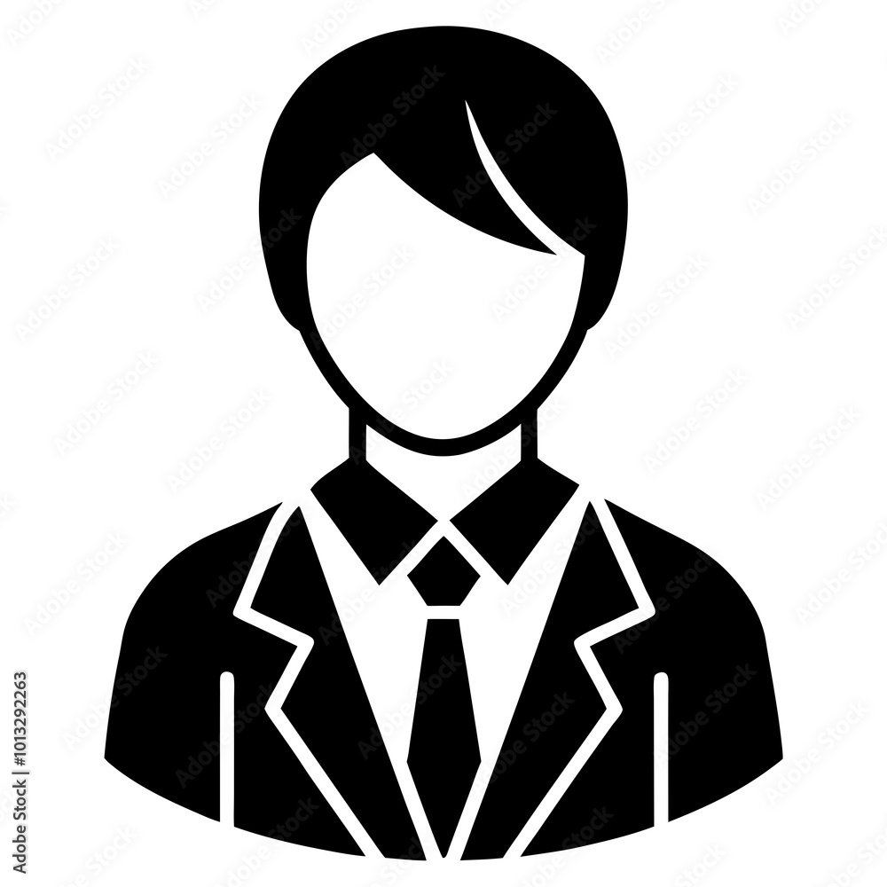 person icon silhouette vector on white background person icon silhouette vector on white background