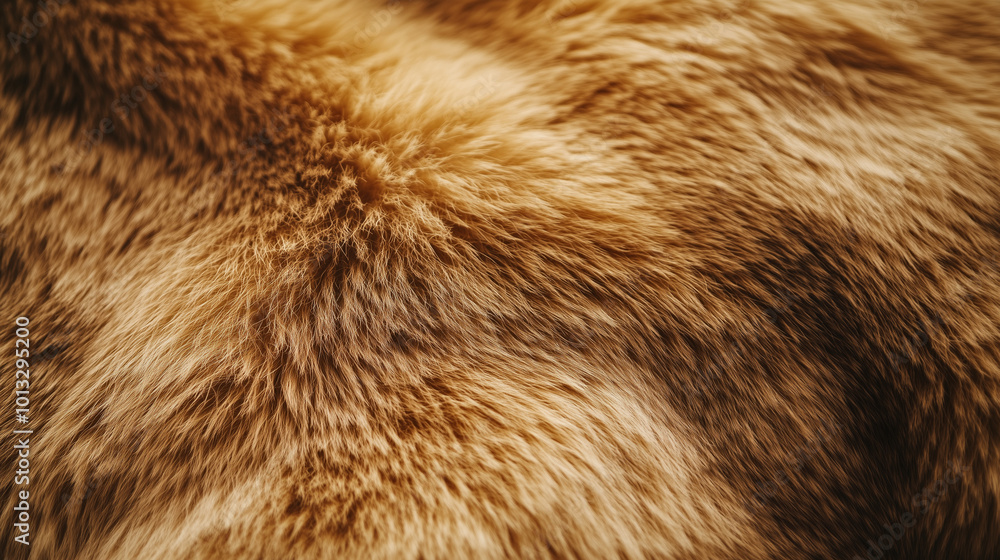 Golden Fur Pattern with Detailed Fluffy Fibers and Texture Golden Fur Pattern with Detailed Fluffy Fibers and Texture