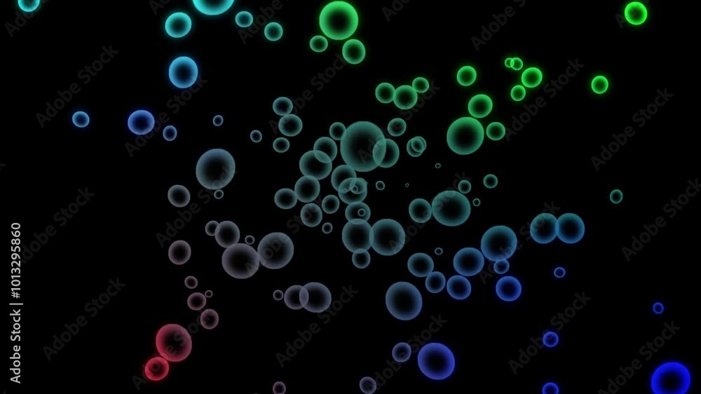 Modern stroke circles glowing 4 color bubble icon animation. Colorful digital illustration. on black background. Modern stroke circles glowing 4 color bubble icon animation. Colorful digital illustration. on black background.