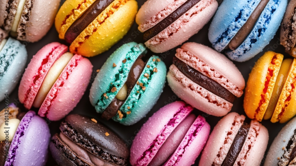Colorful Macarons Close-up. Colorful Macarons Close-up.
