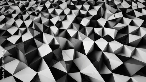 chaotic black background. low poly polygonal poly pattern