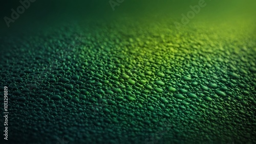 green water drop on glass background
