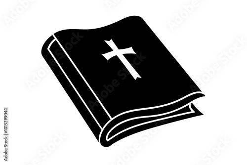 Holy Bible | vector silhouette illustration on white background