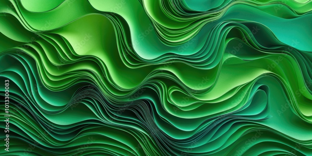 Green Abstract Wavy Lines Green Abstract Wavy Lines