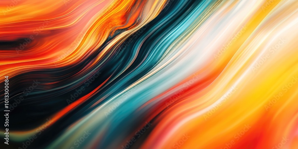 Colorful Abstract Painting Close-Up Colorful Abstract Painting Close-Up
