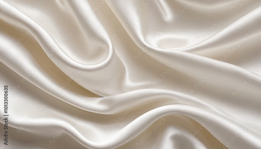 Obraz premium White silk fabric texture luxurious background 3d Rendering 4k Ultra hd 2