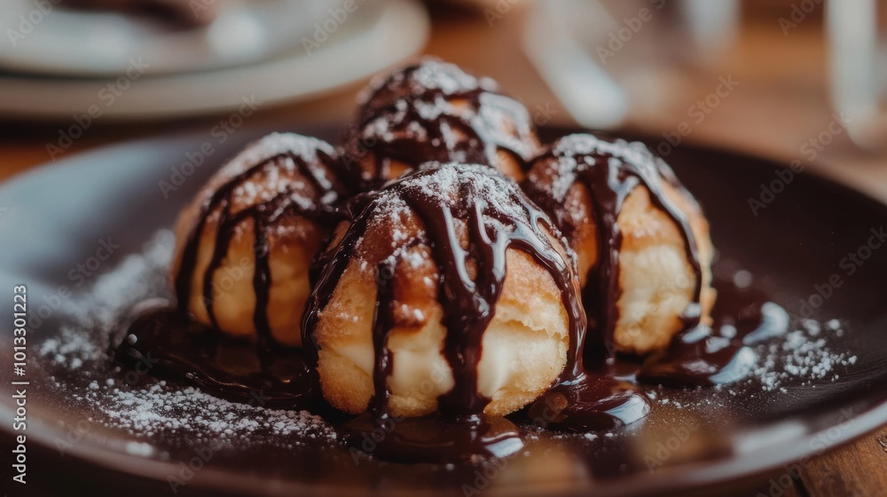 Chocolate Cream Puffs. Chocolate Cream Puffs.