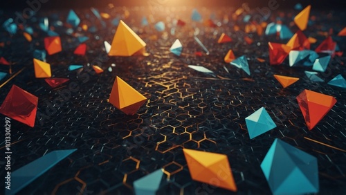 a abstract background of colorful shapes