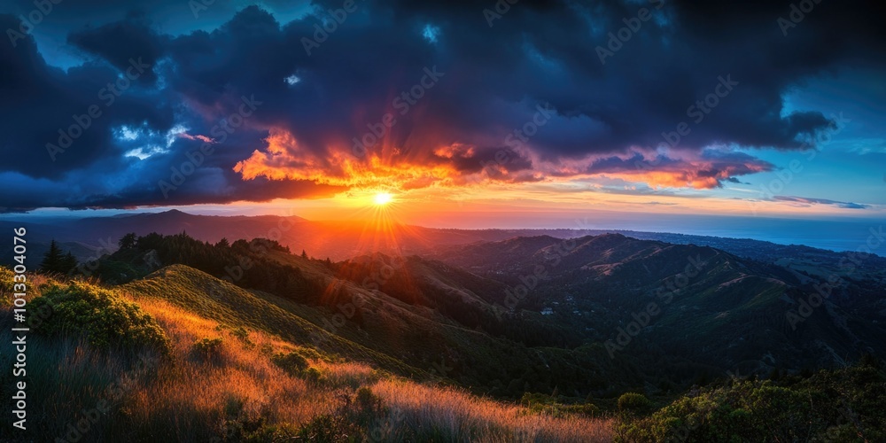 Obraz premium Mountain Sunset