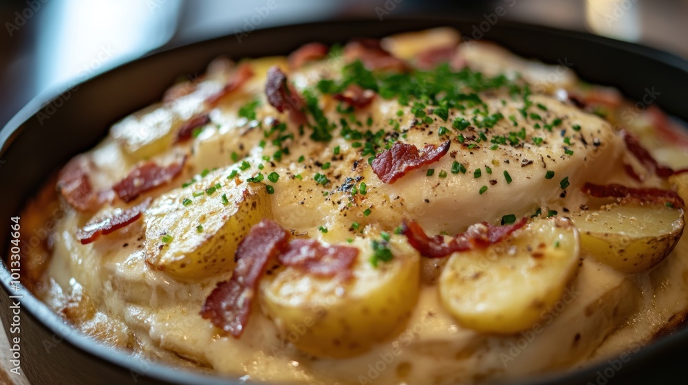 Potato, Bacon & Fish Bake. Potato, Bacon & Fish Bake.