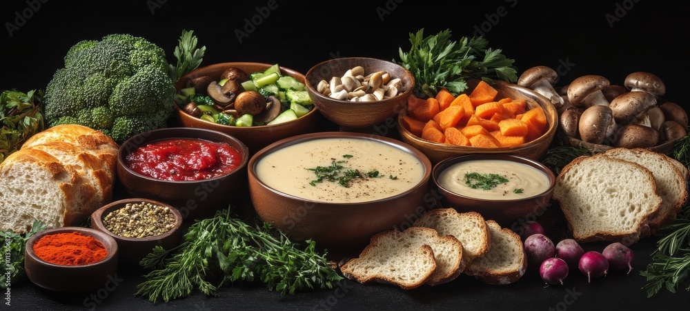 Creamy Soup & Bread. Creamy Soup & Bread.