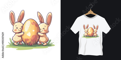 Easter Silly Rabbit with an Easter Egg for Jesus t-shirt design