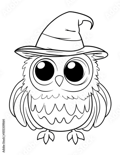 halloween coloring page isolated on white background. For kids coloring book. Coloring page for Halloween