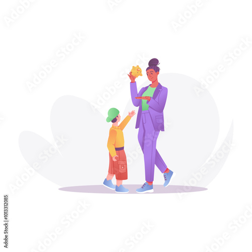 A flat style illustration of financial issue 