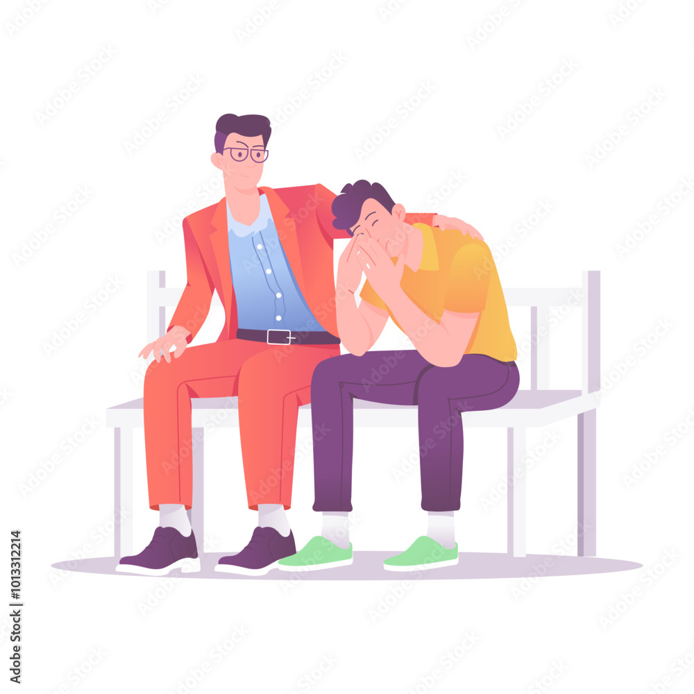 Empathy illustration in flat style Empathy illustration in flat style