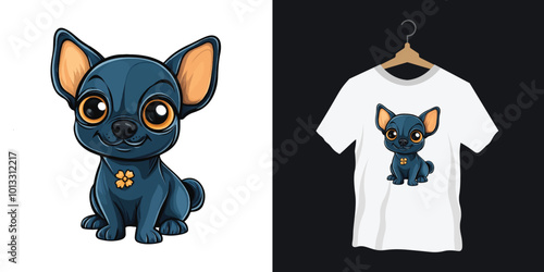 Vector colorful pet dog t-shirt design illustration for dog lover