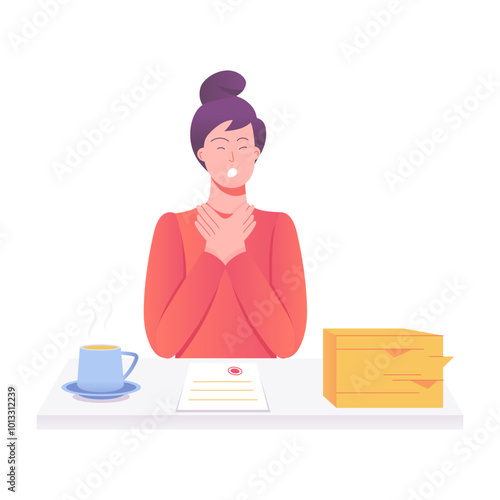 Unemployment illustration in flat style