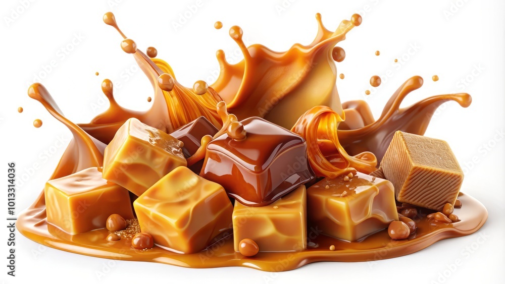 Vibrant 3D depiction of liquid caramel and toffee splash, perfect for cooking ingredient visuals. Maple syrup clip art Vibrant 3D depiction of liquid caramel and toffee splash, perfect for cooking ingredient visuals. Maple syrup clip art