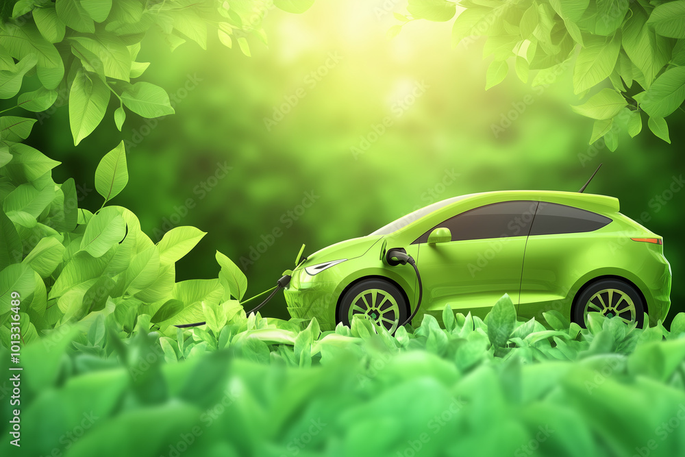 Charging Electric Vehicle Concept Charging Electric Vehicle Concept