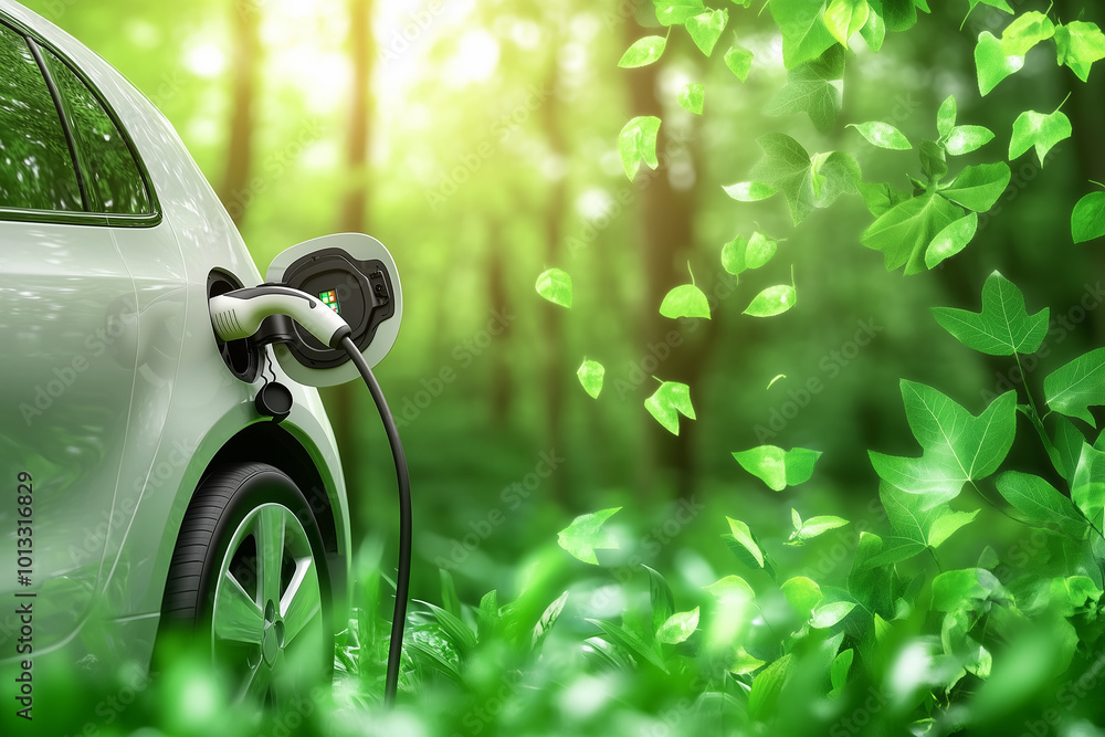 Charging Electric Vehicle Concept Charging Electric Vehicle Concept