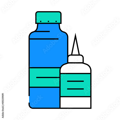 gel for better conduction stimulator line icon vector. gel for better conduction stimulator sign. isolated symbol illustration