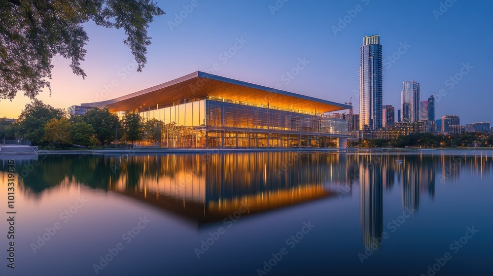 Modern Architecture Reflection on Still Water Modern Architecture Reflection on Still Water