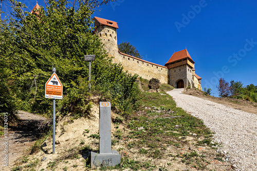 The Farmers Castle of Saschiz in Romania photo