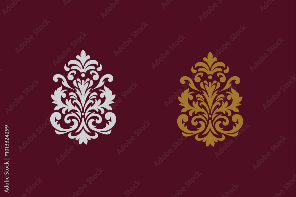 Damask graphic ornament vector, wedding card design element, card design ,printed design Damask graphic ornament vector, wedding card design element, card design ,printed design