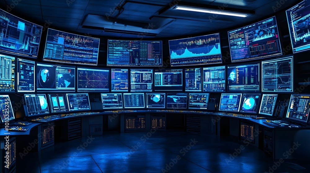 futuristic data visualization control room futuristic data visualization control room