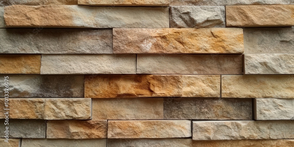 Textured Stone Wall in Earthy Tones Textured Stone Wall in Earthy Tones
