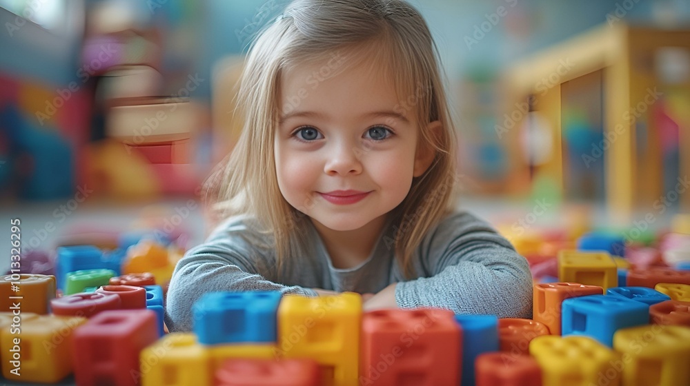 a child lying on the floor with blocks
a child lying on the floor with blocks
