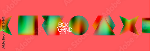 Fluid color geometric shapes abstract background. Vector Illustration For Wallpaper, Banner, Background, Card, Book Illustration, landing page