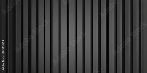 Black Metal Background with Vertical Stripes