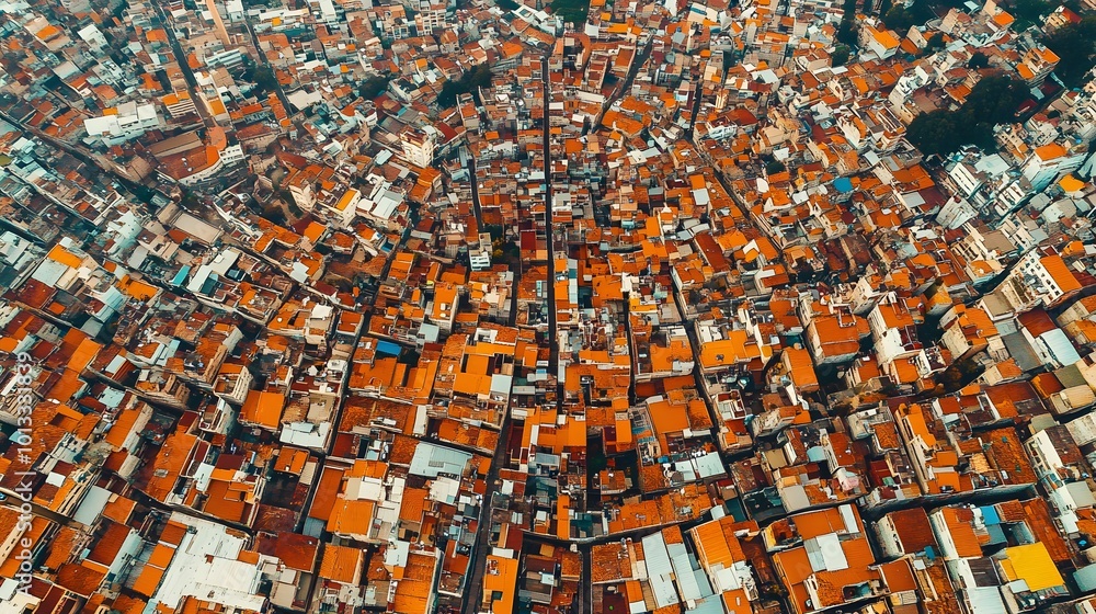 Aerial view of a densely populated urban area Aerial view of a densely populated urban area