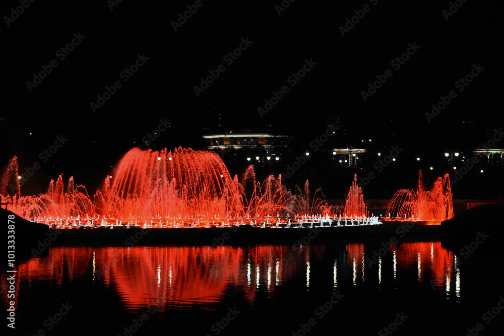Fountain in the night