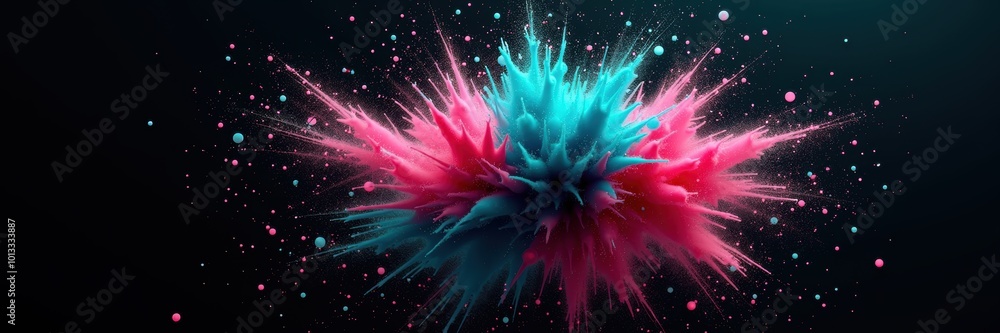 A vibrant explosion of pink and blue colors creates a dynamic energy effect, perfect for digital art, technology, and creative projects. A vibrant explosion of pink and blue colors creates a dynamic energy effect, perfect for digital art, technology, and creative projects.