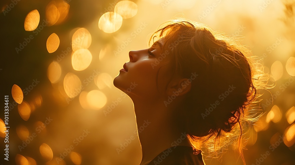 silhouette of person against warm sunset silhouette of person against warm sunset