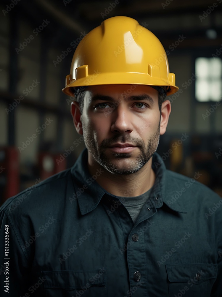 Portrait of a self-assured industrial worker. Portrait of a self-assured industrial worker.