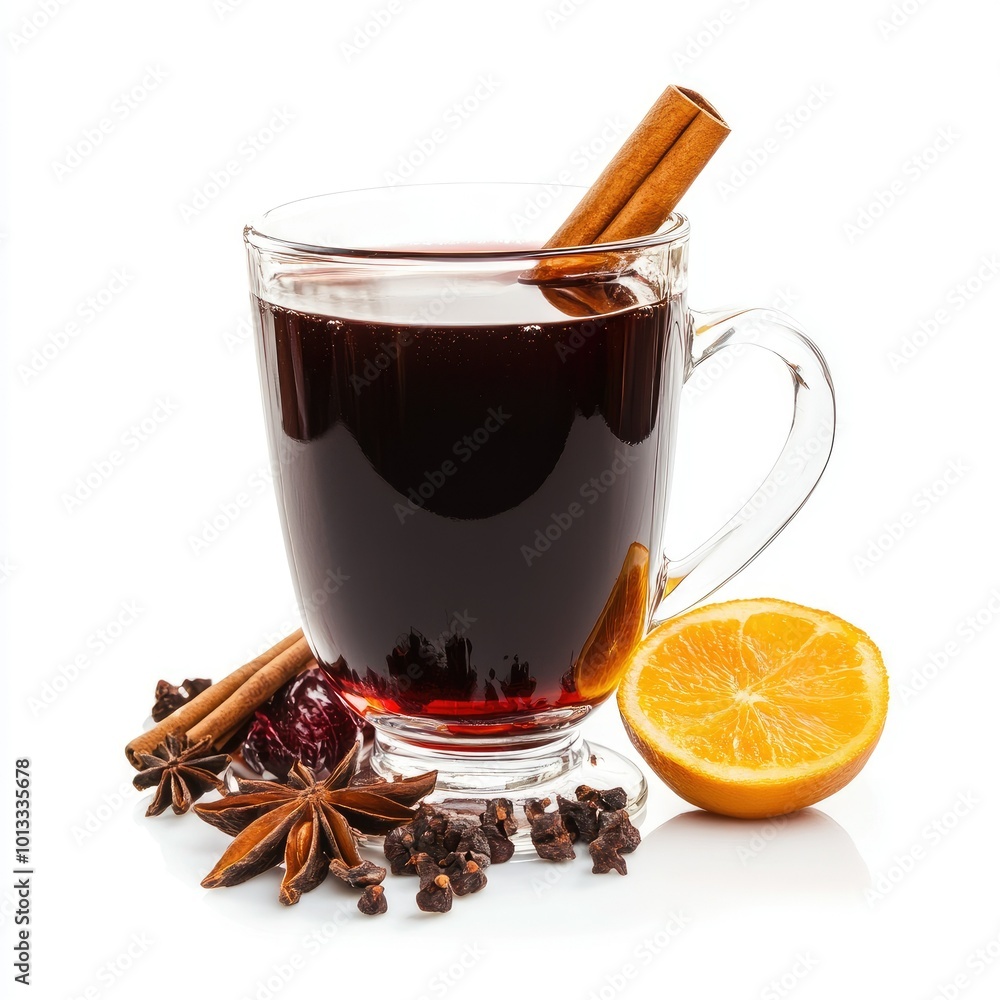 Mulled Wine isolated on white background Mulled Wine isolated on white background