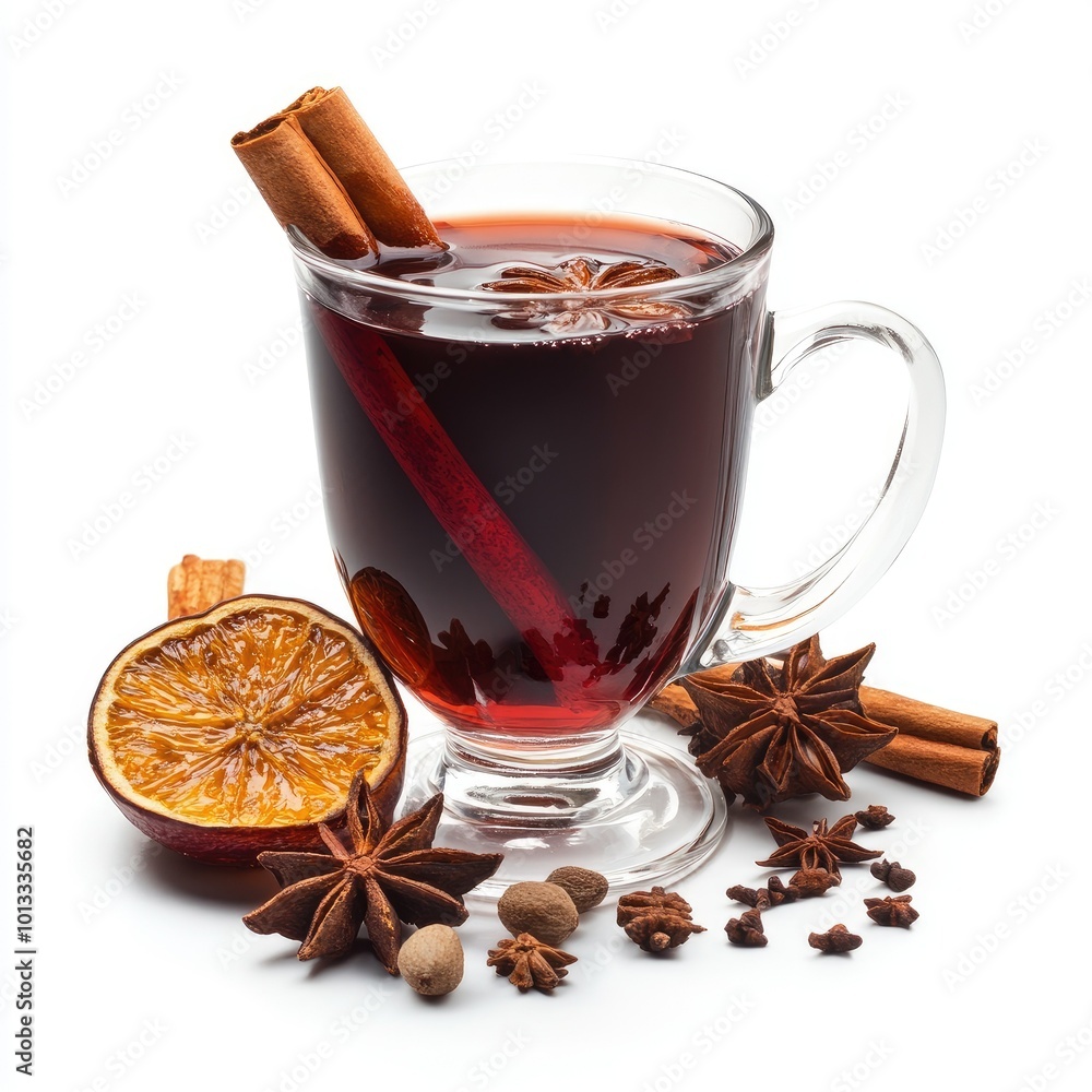 Mulled Wine isolated on white background Mulled Wine isolated on white background