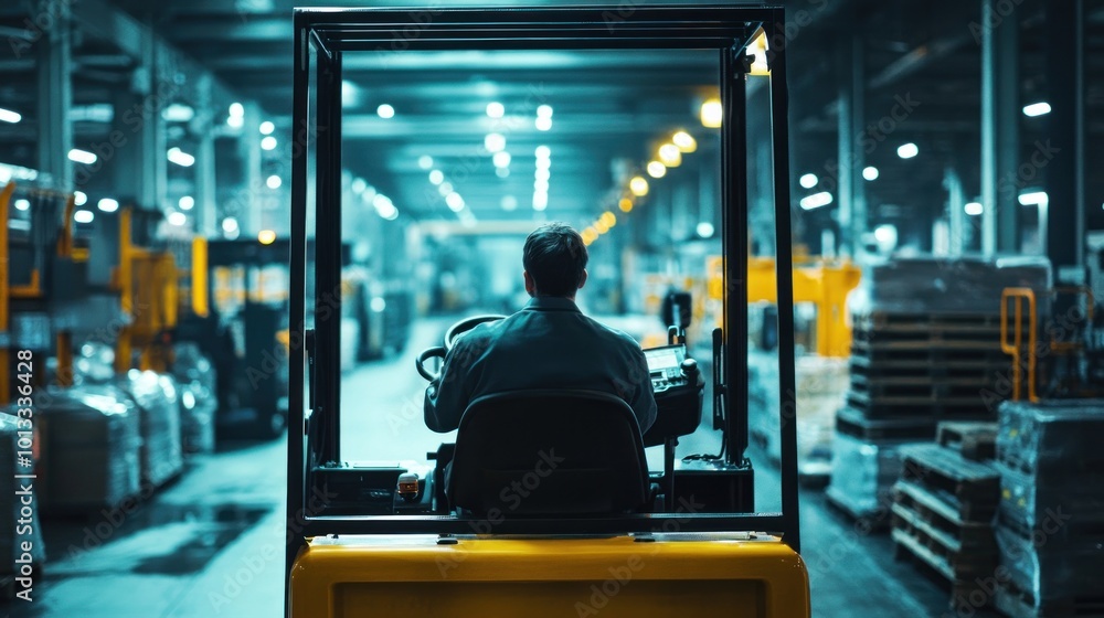 Forklift Driver in a Warehouse Forklift Driver in a Warehouse