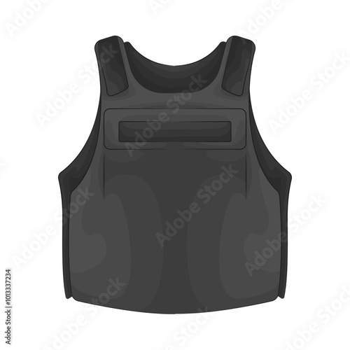 Illustration of police bulletproof vest 