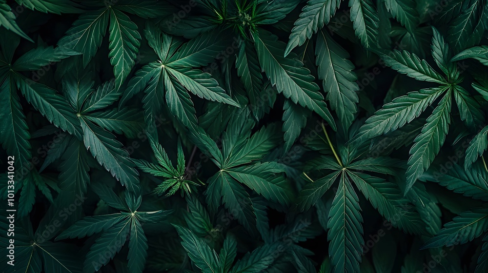 lush green cannabis leaves in the dark lush green cannabis leaves in the dark
